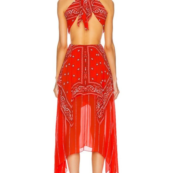 Dion Lee Bandana Knot Dress Poppy - Picture 3 of 8